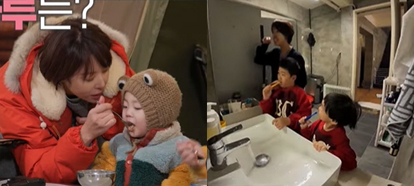 "왕식이, 강식이 엄마 황정음"...'붕어빵' 두 子와 일상 최초 공개 …