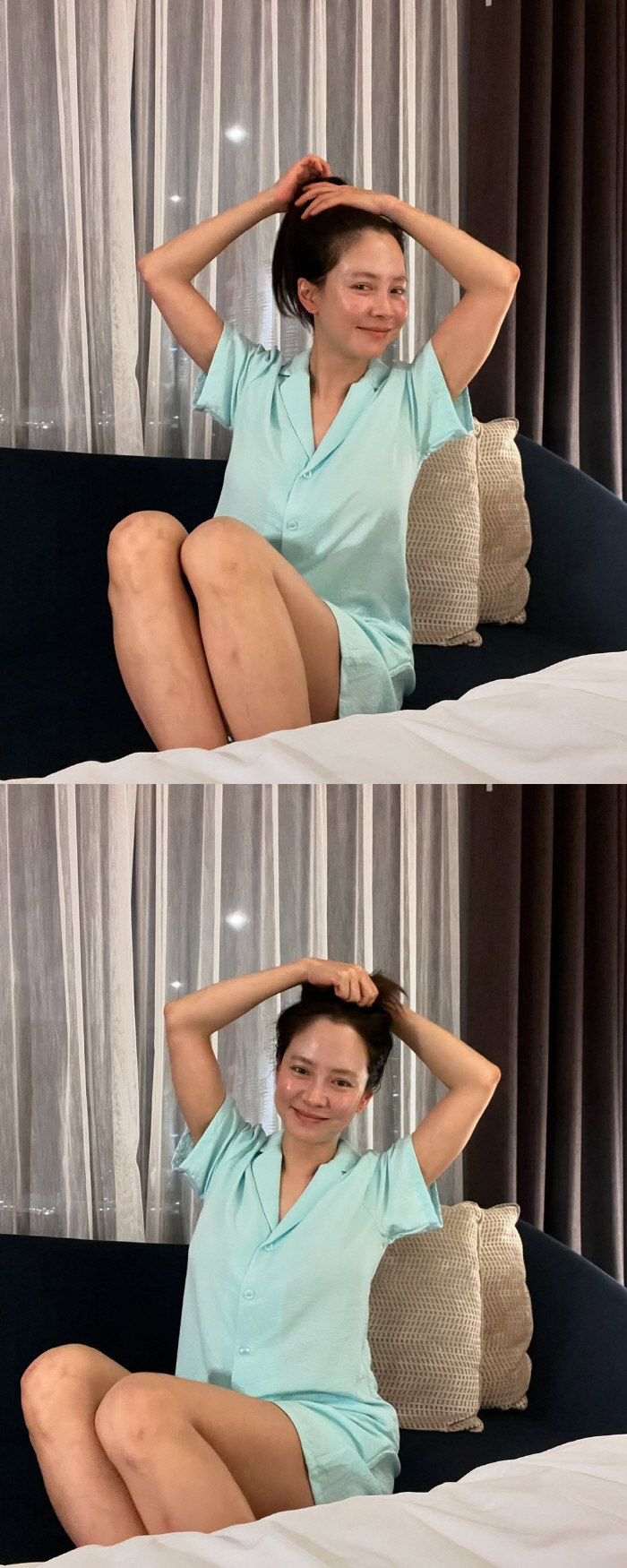 CEO 된 송지효, 파격 속옷 화보 찍더니 더 과감해졌네...무보정 민낯…