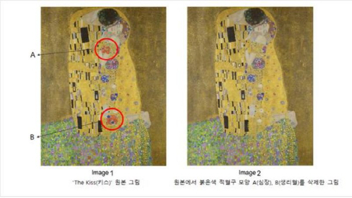 거장 화가 클림트가 '키스'에 적혈구를 그린 이유는?