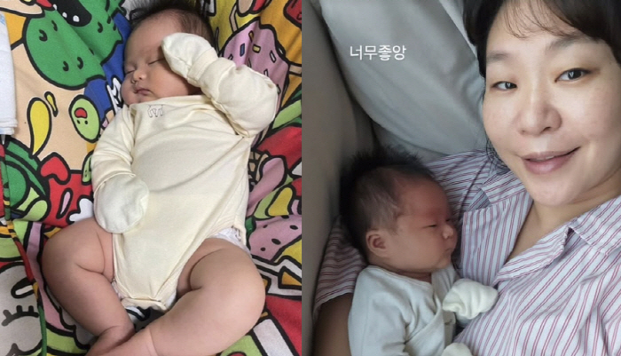 정주리 다섯째 子, 생후 39일차에 벌써 '6.3kg'...폭풍성장 속 …