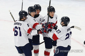 [아시안게임] 남자 아이스하키, 한일전 5-2 완승…3연승 질주