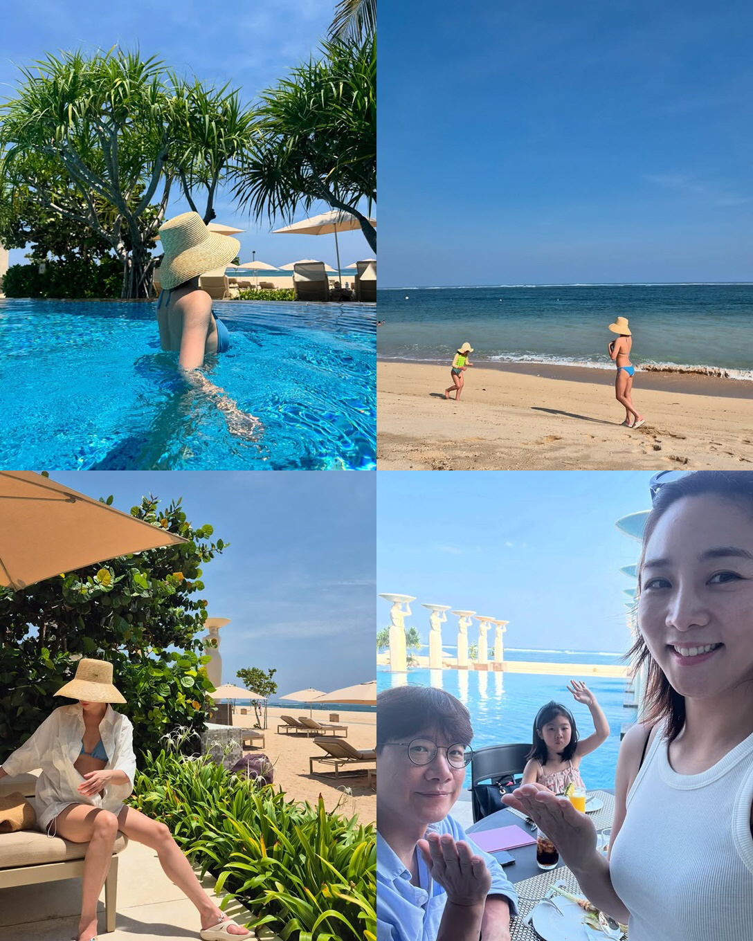 '조우종♥' 정다은, 발리서 과감한 비키니..41세 완벽 몸매