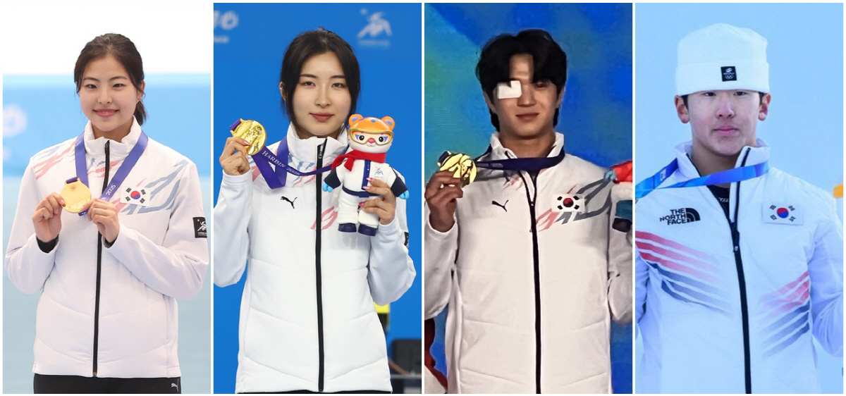 "2004~2006년생 '강심장'앙팡테리블" 하얼빈 첫날 金7개중 5개가…
