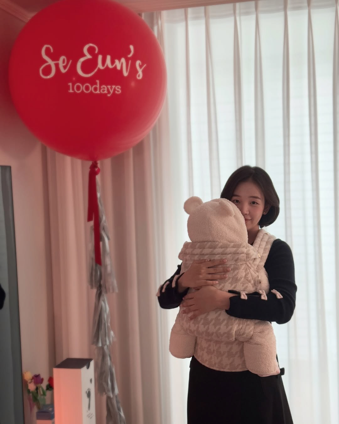 백아연, 100일 딸 '풍성 머리숱+귀여운 미모' 자랑...꼭 닮은 '붕…