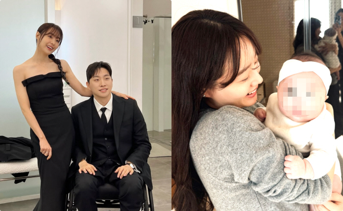 '♥박위와 2세 계획' 송지은, 아기 품에 안았다 "봐도 봐도 예뻐, 축…