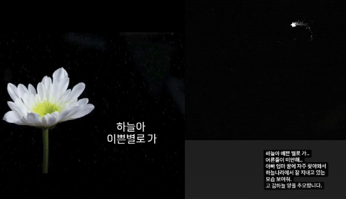 "어른들이 미안해" 아이브→한혜진, '대전 초등생 피살' 故 김하늘 양 …