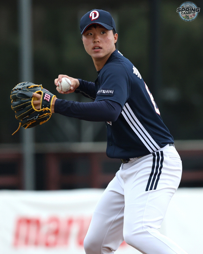 '롯데 이적생' 두산 추재현, 스프링캠프 깜짝 MVP! 청백전 5할 불방…