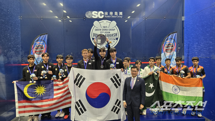 "LA2028을 부탁해" 韓스쿼시,亞청소년선수권 단체전 사상 첫우승 쾌거…