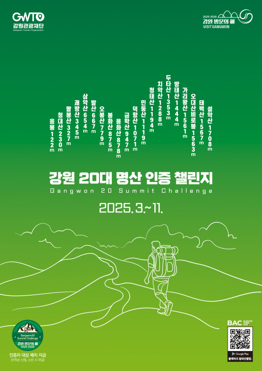 누적 30만 명이 참여한 '강원 20대 명산 인증 챌린지' 운영