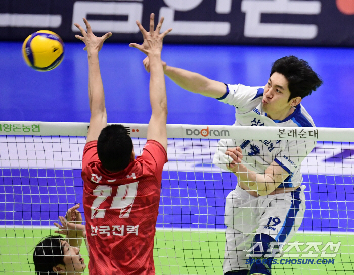 '봄배구 산술적 가능성' 삼성화재, 한국전력 3-0 셧아웃! 모처럼 승점…