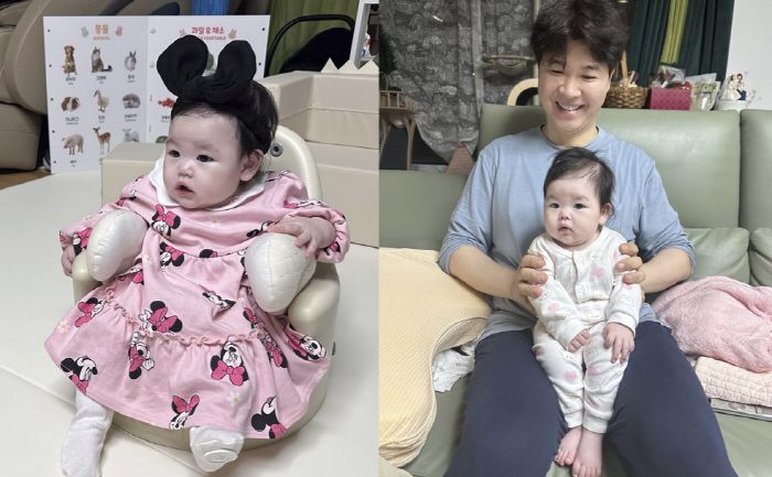 박수홍, 자식농사 대박났다...4개월 딸, 짙은 쌍꺼풀 자랑 "미모 갱신…