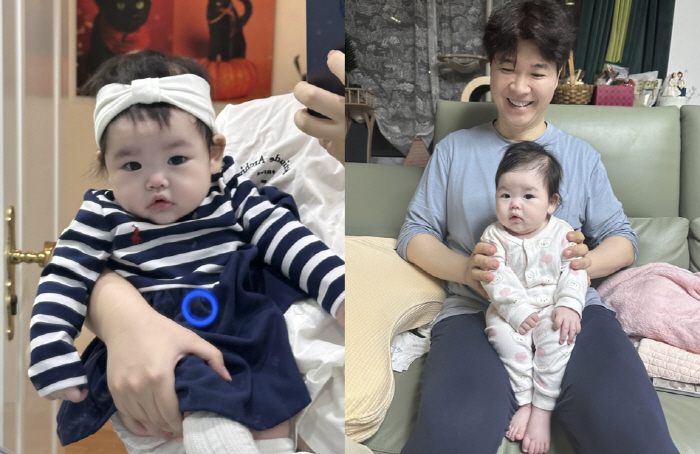'김다예♥' 박수홍, '인형 미모' 4개월 딸 연예인 시키나..."카메라…