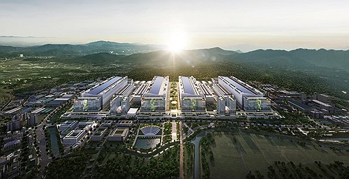 (용인=연합뉴스) 김광호 기자 = 경기 용인시는 반도체 소부장(소재·부품·장비) 기업의 기술경쟁력 제고를 위해 정부와 경기도, 용인시, SK하이닉스가 공동으로 약 1조원을 투자하는 첨단반도체 테스트베드(미니팹) 구축 사업이 올해 본격 시작된다고 6일 밝혔다. 사진은 용인 반도체클러스터 조감도. 2025.1.6 [용인시 제공. 재판매 및 DB 금지] photo@yna.co.kr