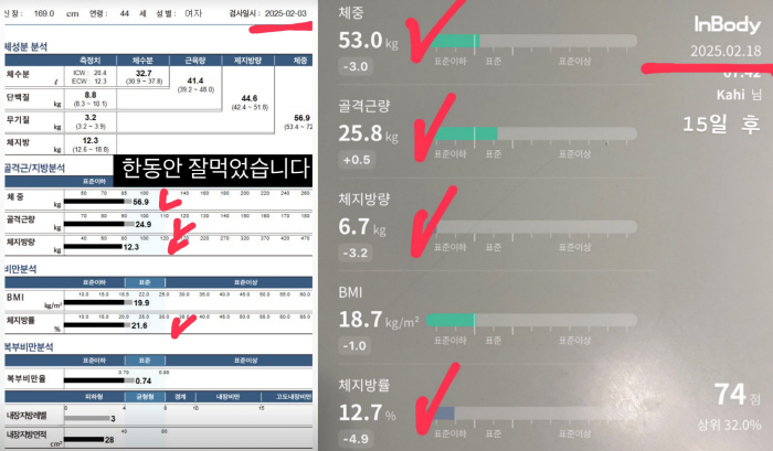 '44세 애둘맘' 가희, 다이어트 초대박..2주 만 체지방률 21%→12…