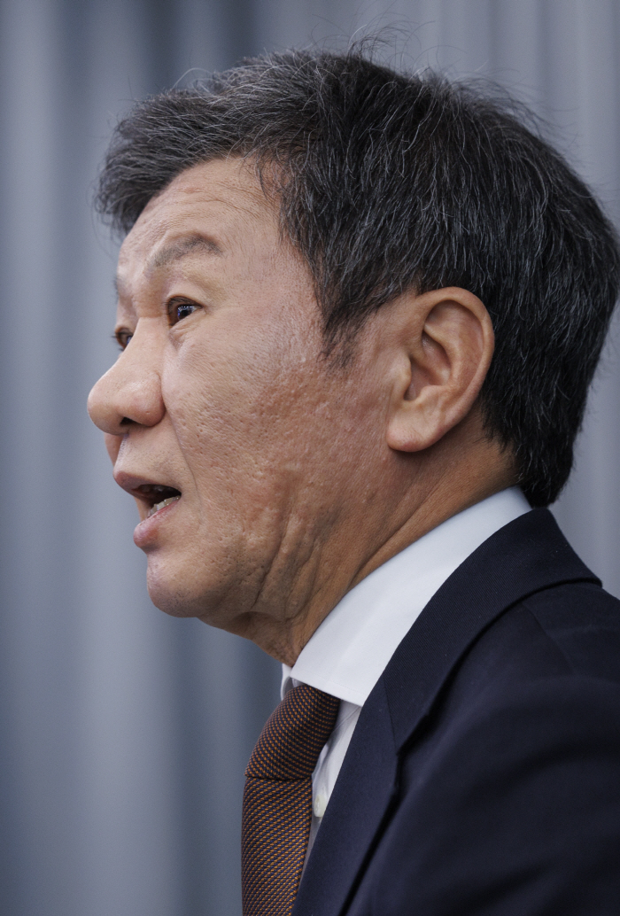 4연임 노리는 '기호 1번' 정몽규 후보 "결자해지의 굳은 각오로 한국축…