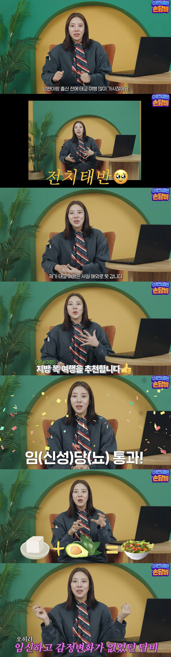 '이규혁♥' 손담비 "출혈 위험 때문에 태교여행 못가..임산부 고충多" …
