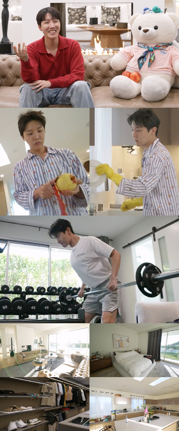 BTS 제이홉, 리치의 끝..헬스장 갖춘 초럭셔리 LA저택 공개 "음악 …