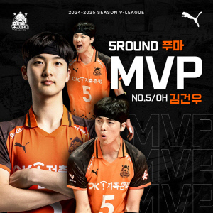OK저축은행 김건우, 팬들이 선정한 5R 푸마 MVP 선정