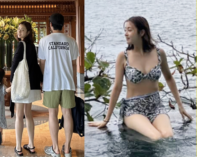 '20kg 감량' 강소라, 과감 비키니→♥훈남 한의사 남편+딸 얼굴 공개