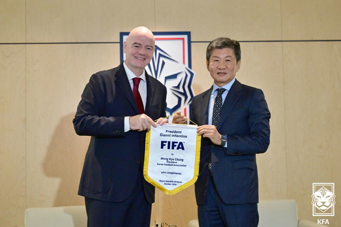 "정몽규 회장 재선 축하" FIFA-AFC 회장 축하 서신