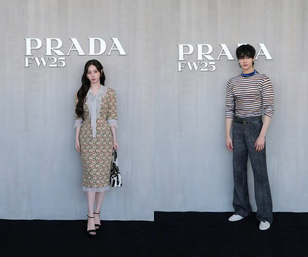 변우석·카리나, 밀라노서 만났다..명품 P사 풀착장