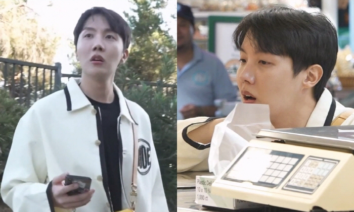 BTS도 드라이브스루는 직접 간다..제이홉, 오픈카 타고 햄버거 먹방('…