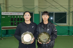 김은채·한형주, 여수오픈 테니스 여자 복식 우승