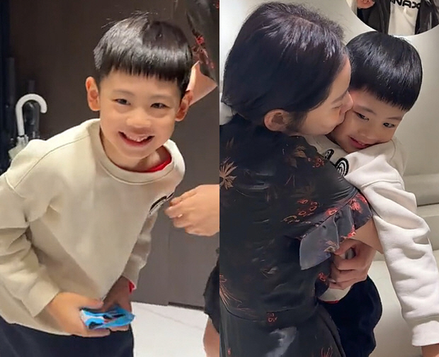 '우효광♥' 추자현, 폭풍 성장 子와 애틋한 재회.."떨어져 지내 힘들었…