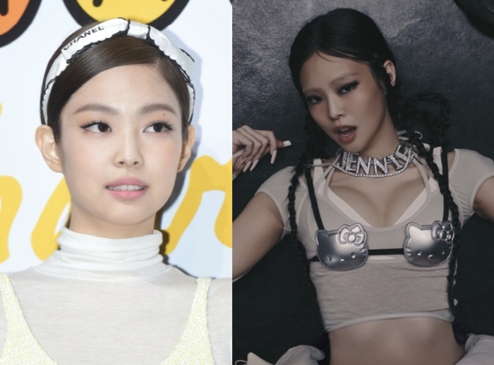 '컴백' 제니, 이것도 유행시키려나..초미니 키티 브라 파격적