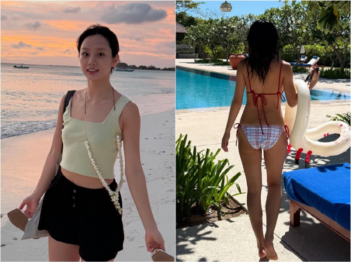 혜리, 해변에서 파격 비키니 자태..몸매 이정도였어?