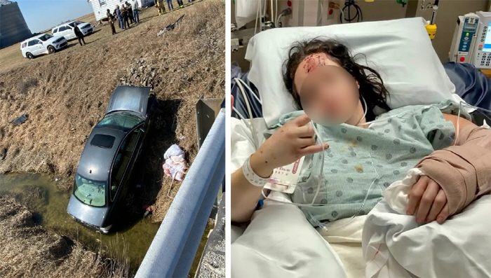 사고로 6일 동안 차 안에 갇힌 여성…물을 구한 방법 기막히네