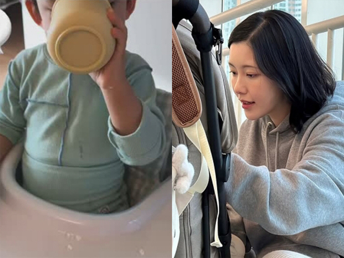 에릭♥나혜미 子, 볼살 통통 "예뻐"..둘째도 귀여울 듯
