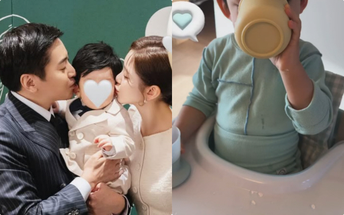 '에릭♥' 나혜미, 만삭에도 열혈육아..첫째 子에 애정 뚝뚝 "예뻐"