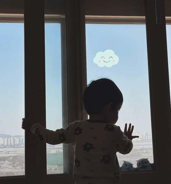 '에릭♥' 나혜미, 만삭에도 열혈육아..첫째 子에 애정 뚝뚝 "예뻐"