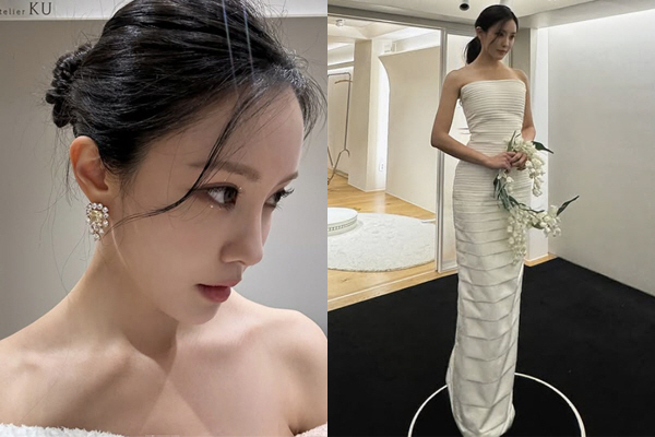 이게 가능? 효민, 초절식→뼈말라 몸매..웨딩 드레스에 몸 맞추기 성공