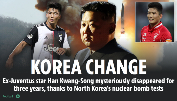 김정은 때문에 인생 망친 '레반동무스키' 한광성은 어떻게 됐을까...英매체 "유벤투스 재능, 맨시티-리버풀도 원했다"
