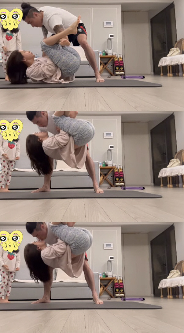 한채아♥차세찌, 딸 앞에서 박력 키스 "내 남자의 매력"