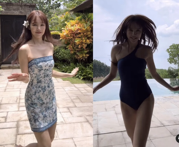 '169cm' 윤은혜, 데뷔 후 최저 45kg 수영복 몸매..청순+섹시美
