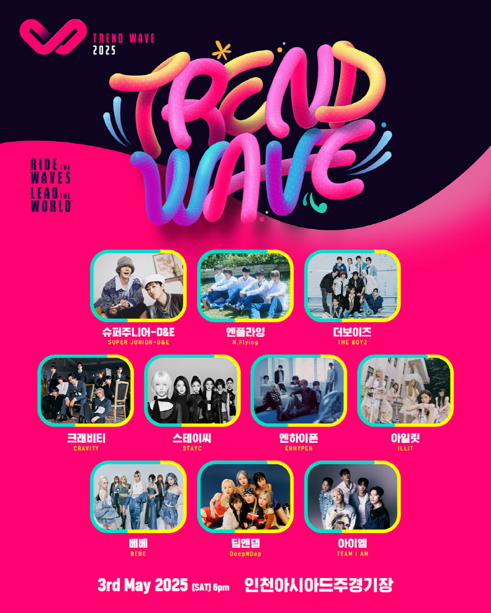 더보이즈·스테이씨→슈퍼주니어D&E…'트렌드웨이브', 초호화 라인업으로 역대급 스케일