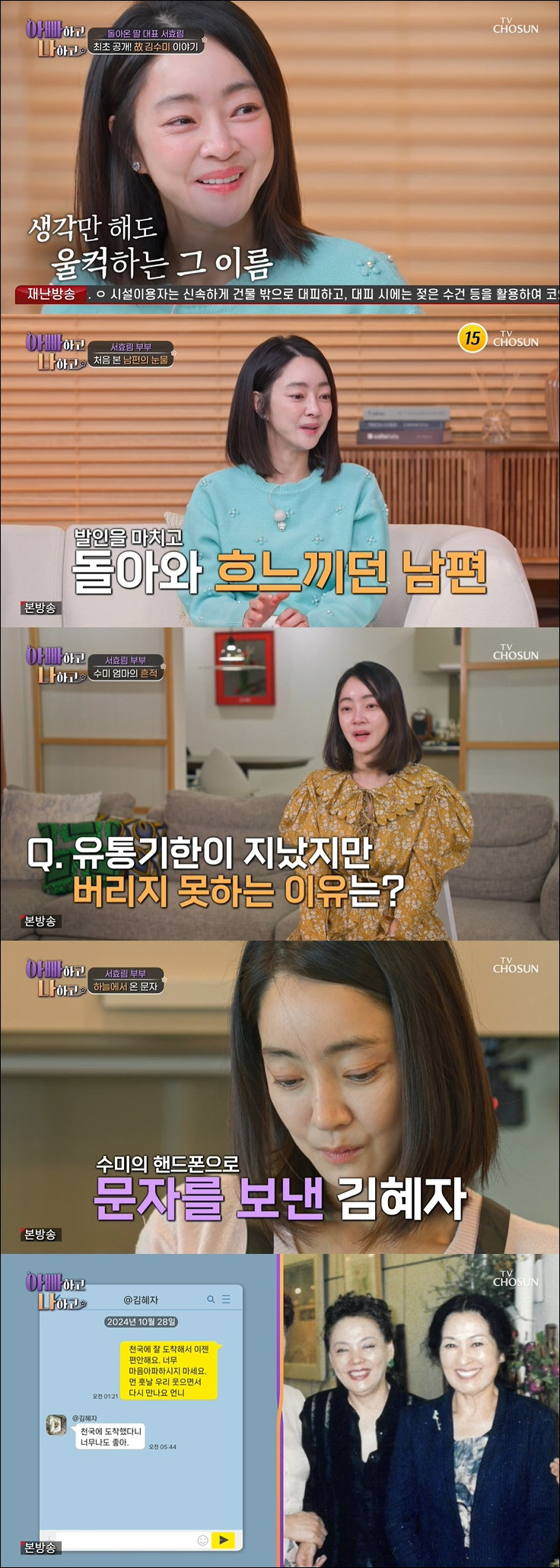 "어디야, 대답 좀 해줘" 김혜자, 故 김수미에 보낸 절절한 문자…서효림…