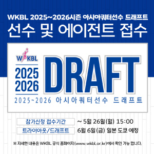 WKBL, 일본 선수 대상의 아시아쿼터 선수 드래프트 6월 6일 개최