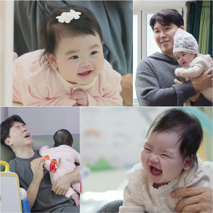 박수홍, 5개월 딸 '올타임 독박육아'에 땀 뻘뻘.."누워있기 할래?" …