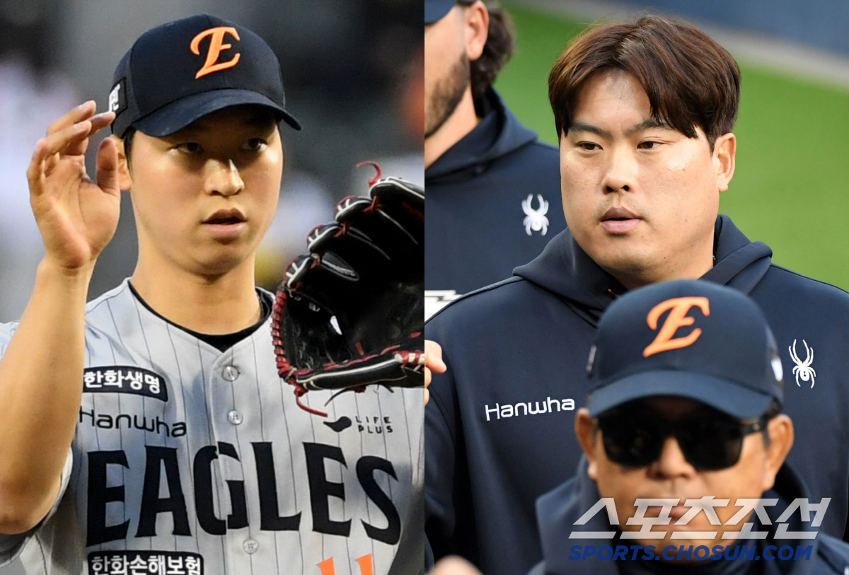 '징크스 같은 거 없지?' 첫 등판 앞둔 엄상백 뒤를 끝까지 지킨 류현진…