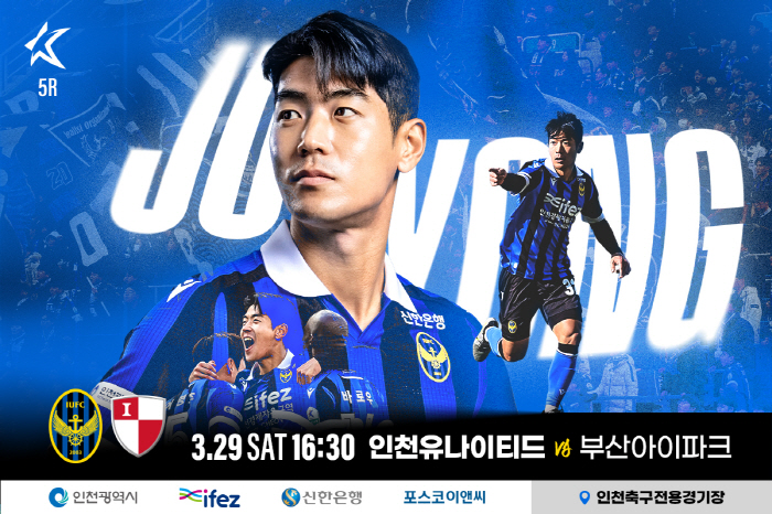 '안방 불패' 인천, 부산 상대 홈 5연승 도전...조성환 감독과의 첫 대결 관심 집중