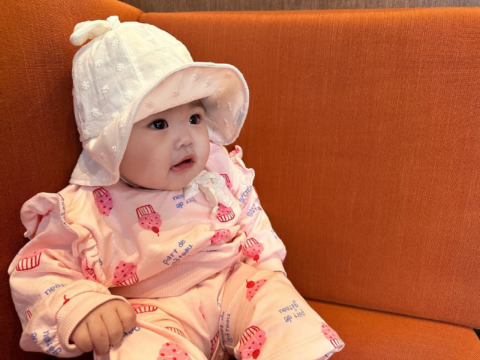 박수홍♥김다예 딸, 다리 길이 때문에..'강제 반바지' 입었네