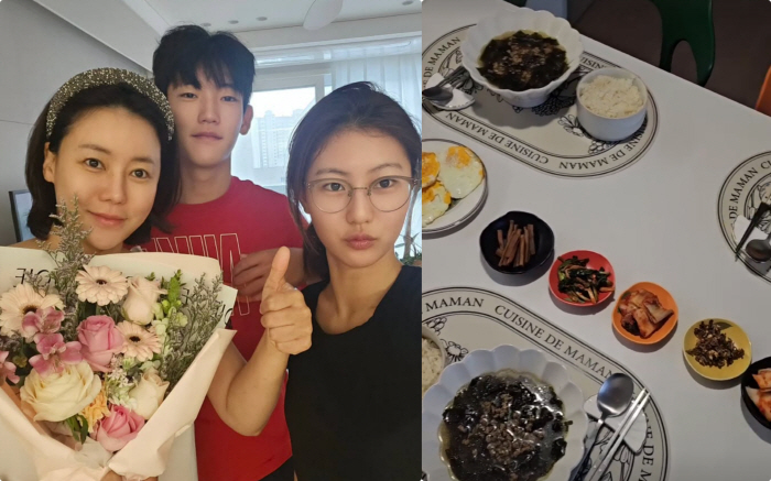 박연수, 송지아·지욱이 손수 차린 생일상에 감동 "보물들 고마워요♥"