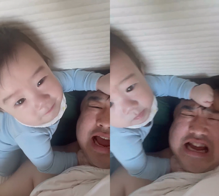 '이은형♥' 강재준, 머리채 잡힌 채 SOS "살려주세요"...붕어빵 子가 '범인'