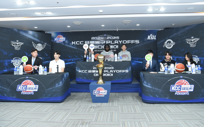 [KBL 미디어데이] PO 6강 전망+'홍삼먹고 참새' 과감한 출사표+X펙터는. 6강 사령탑, 에이스들의  유머섞인 신경전