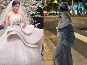 효민, '국내 2벌 드레스' 벗고..신혼 일상 속 '반전 패션'