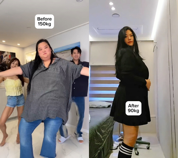 "같은 사람 맞아?"..미나 시누이 수지, 150kg→90kg 역대급 감량에 '미니스커트'까지 소화